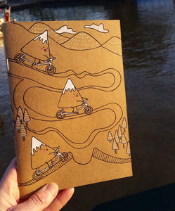 Mountain Biker Notebook - plain pages