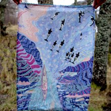 Load image into Gallery viewer, Sea Kayaker Whale Dreaming Tea Towel